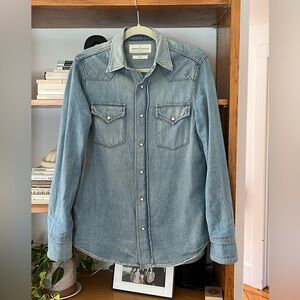 Imogene + Willie Leah denim snap button down shirt sz Small western